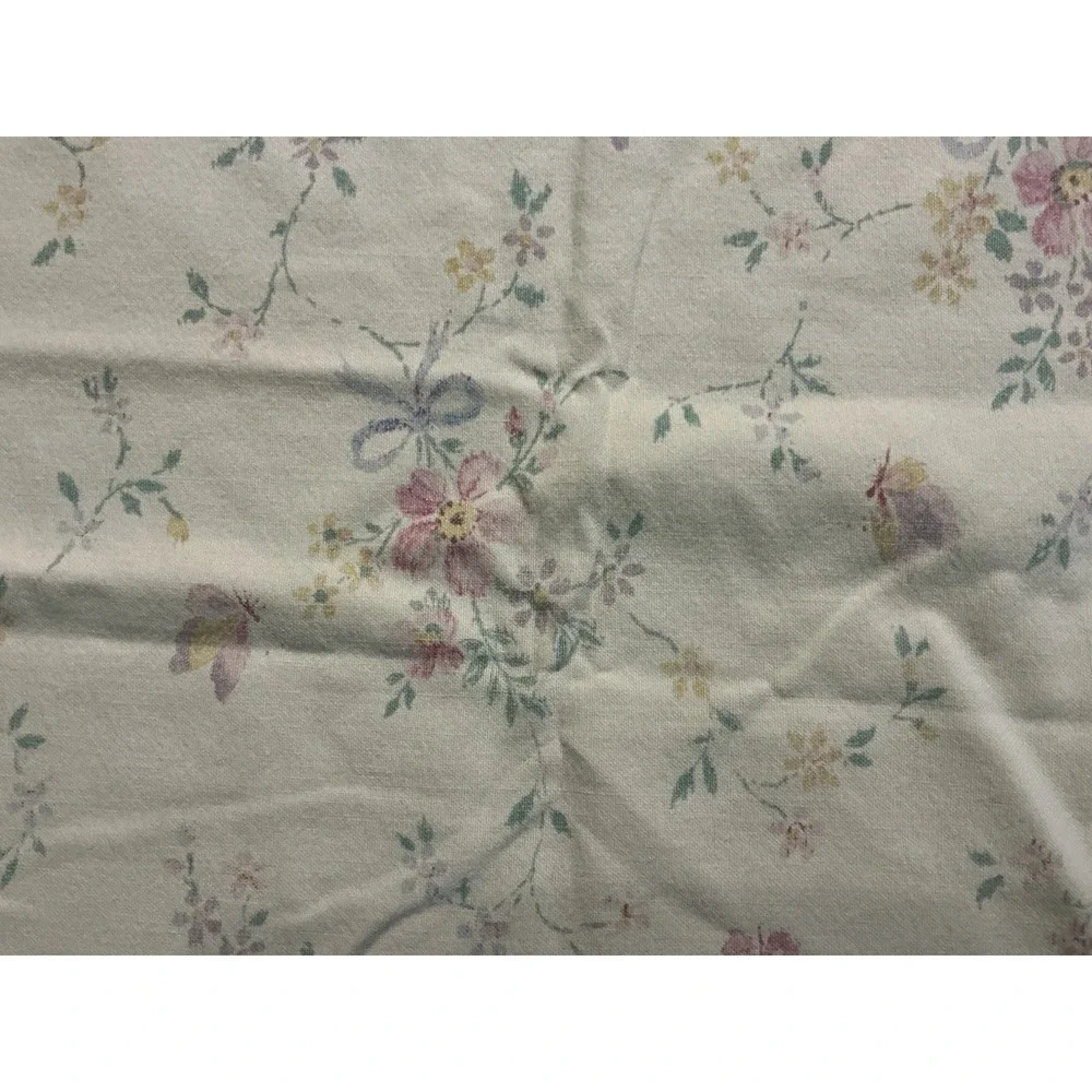 2pc Vtg JC Penney Shabby Chic Style Butterfly Floral STANDARD Pillowcases USA